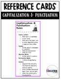 Capitalization and Punctuation Reference Card