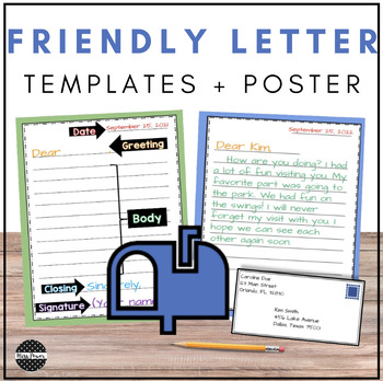 Preview of Friendly Letter Template | Writing Paper | Persuasive Writing | Opinion Writing