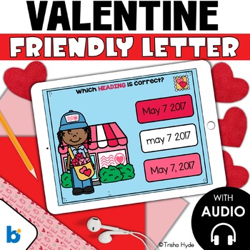 Preview of Friendly Letter | Parts of a Letter | Valentine's Day | Boom Cards