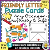 Friendly Letter Puzzle Cards: Printable Cards and Envelope