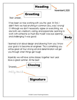 Letter Writing: Business & Friendly Letter Lesson by Custom Teaching ...