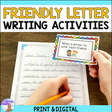 Friendly Letter Writing Task Cards, Poster, Activities, Writing Papers