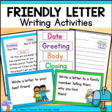 Friendly Letter Writing Activities - 5 Parts of a Friendly Letter