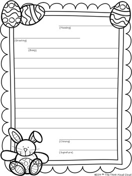 Friendly Letter Writing {Easter} ~ Templates by The Think ...