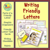Friendly Letter Writing Graphic Organizer, Prompts and Rubric