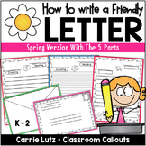 Spring Friendly Letter Templates - 5 Parts of a Letter Anc