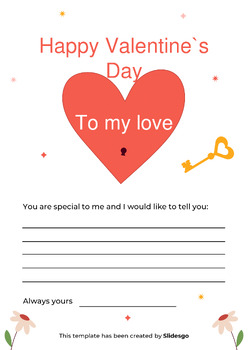 Preview of Friendly Letter Writing Promots-Valentines Day Friendly Letter Writing Templales