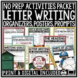 Friendly Letter Writing Prompts Graphic Organizers Friendl