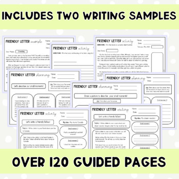 Friendly Letter Writing Prompts Templates Graphic Organizers by A1academics