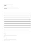 Friendly Letter Writing Template