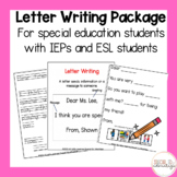 Friendly Letter Writing Unit Package for Special Education