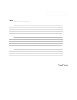 Friendly Letter template, simple by Miss J | Teachers Pay Teachers