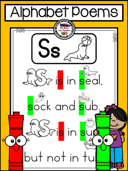 Preview of Alphabet Poems and Anchor Charts with Picture Support