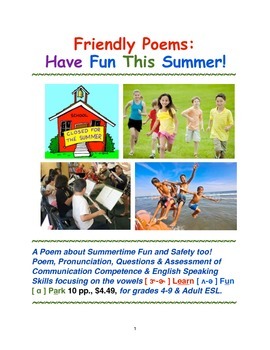 Preview of Social Inclusion: Friendly Poems & ESL Pronunciation, Have Fun This Summer!