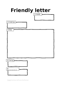 Preview of Friendly letter graphic organizer with prompting questions