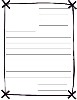 Friendly letter paper template by First Grade Feverr | TpT