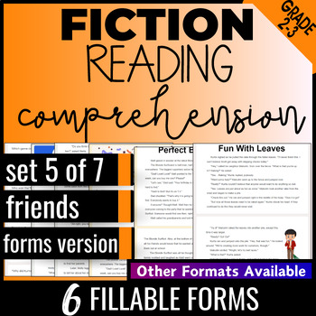 Preview of Friends Fiction Reading Passages and Questions 2nd-3rd Grade Digital Resources