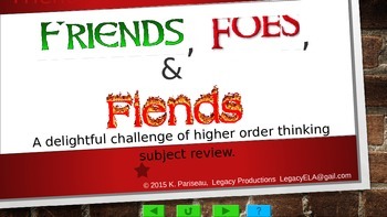 Preview of Friends, Foes, and Fiends!  A Rigorous Curriculum Review Game