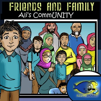Preview of Friends and Family: Ali's CommUNITY 30 pc. Clip-Art BW & Color