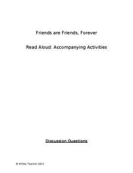 Preview of Friends are Friends, Forever Activity Packet