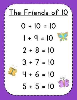 Addition Friends of 10 Board Game: Numbers That Add to Ten (Spanish and