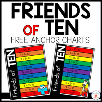 Preview of Friends of Ten Anchor Chart and Poster Set- Free!