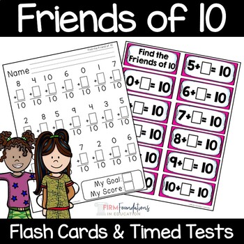Preview of Friends of Ten Flash Cards and Timed Tests - Making Ten - Make a Ten