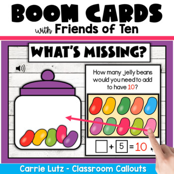 Preview of Addition & Subtraction: Make a Ten – Boom Cards