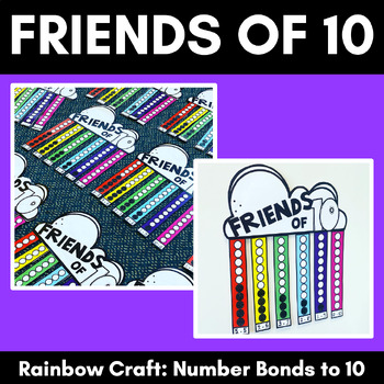 Preview of Friends of Ten Rainbow Craft - Number Bonds to 10 Activity