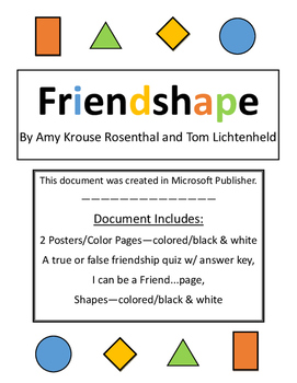 Preview of Friendshape - Teaching about Friends