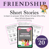 20 Friendship Short Stories with WH Questions Autism Socia