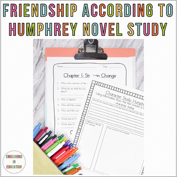 Preview of Friendship According to Humphrey Novel Study