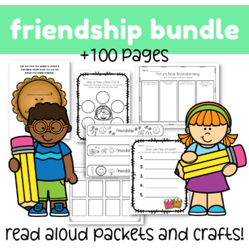 Preview of Friendship Activities Bundle: Read Alouds and Crafts!