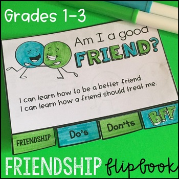 Preview of Friendship Activities Mini Flipbook and Bookmarks