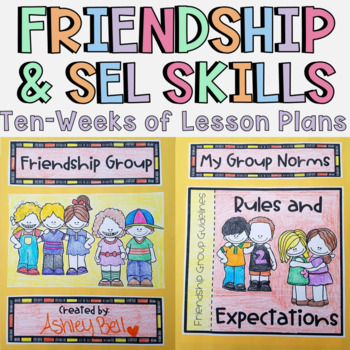 Preview of Friendship Lessons & Activities Small Group Curriculum Interactive Notebook