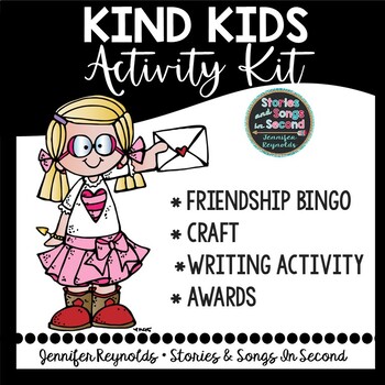 Preview of Friendship Activities - Kind Kids Kit Bingo Game, Writing Templates, and Craft