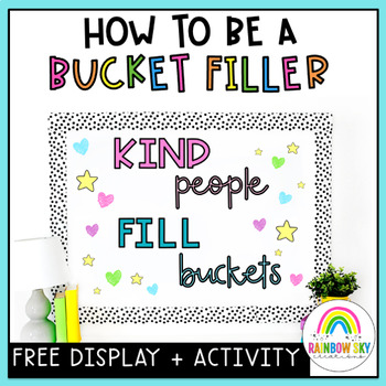 Preview of Friendship Activity - How to be a Bucket Filler (Free Download)