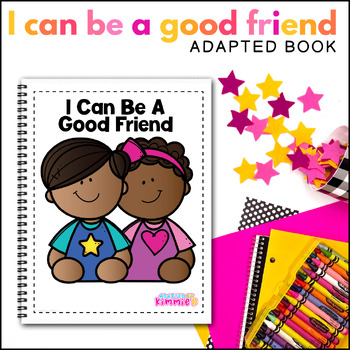Preview of Friendship Social Story Adapted Book for Special Education Friendship Activities