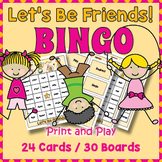 Friendship BINGO & Memory Matching Card Game Activity