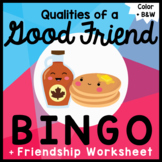 Friendship Bingo and Worksheet