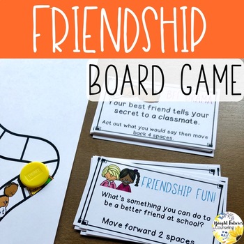Friendship Board Game - School Counseling Friendship Game with Digital  Version