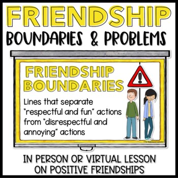 Preview of Social Boundaries Lesson and Friendship Skills