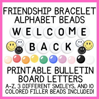 Friendship Bracelet Alphabet Bead Bulletin Board Letters by