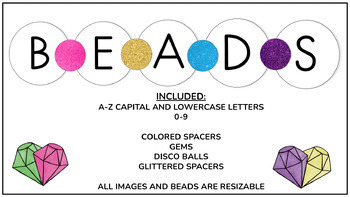Friendship Bracelet Alphabet Bead Bulletin Board Letters