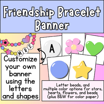 Friendship Bracelet Alphabet Bead Bulletin Board Letters by HelloHoward