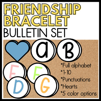 Preview of Friendship Bracelet Bulletin Letters & Numbers (growing file!)