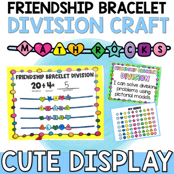 Preview of Friendship Bracelet Division Craft | 2nd & 3rd Grade Math Craft