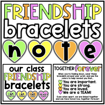 Preview of Friendship Bracelet Note