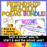 Friendship Bracelet Poem Bundle : for back to school &/or 