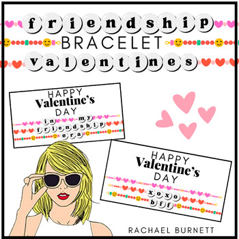 Preview of Friendship Bracelet Valentine's // Valentine Gift Tags // Valentine's Day